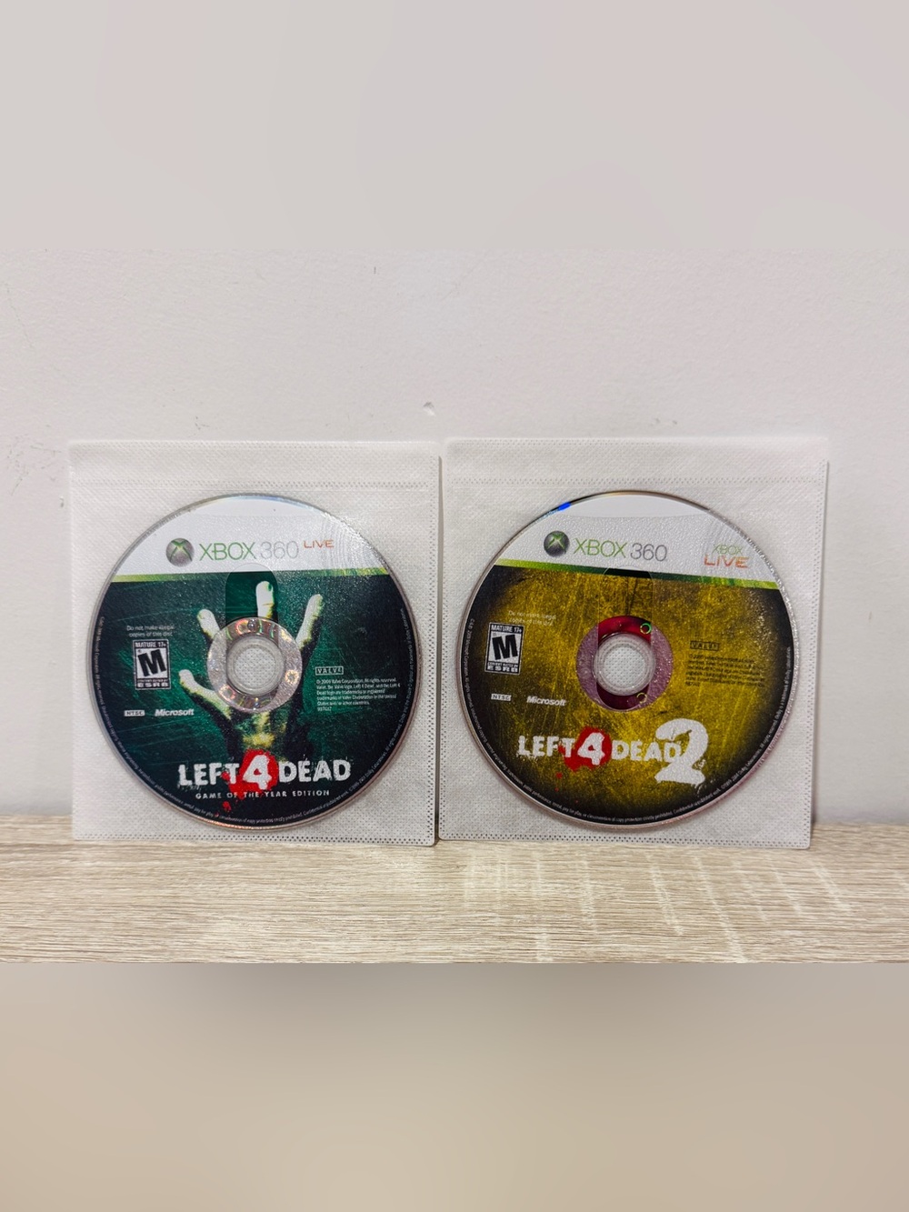 Left 4 Dead 1 GOTY & Left 4 Dead 2 (Xbox 360) - 2 Game Lot - Disc Only - Tested